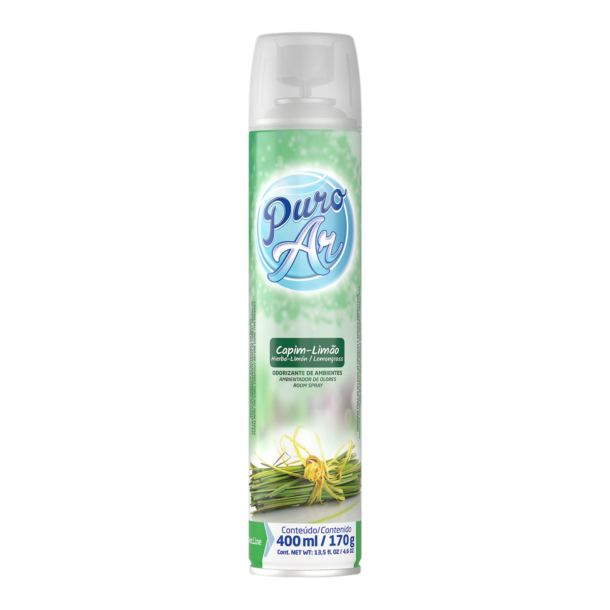 Odorizador de Ambiente Aerosol Capim Limão Puro Ar – 400ml