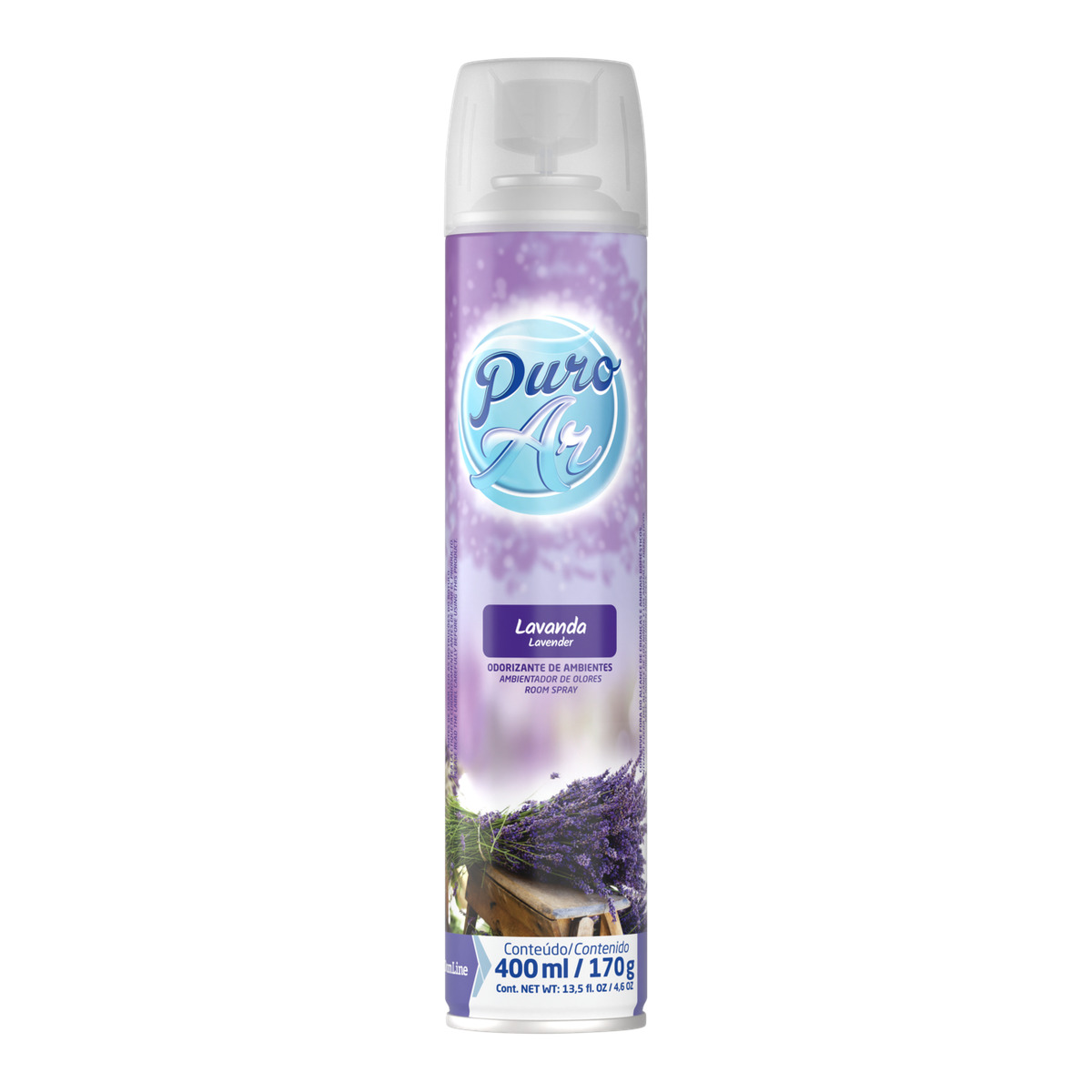 Odorizador de Ambiente Aerosol Lavanda Puro Ar – 400ml