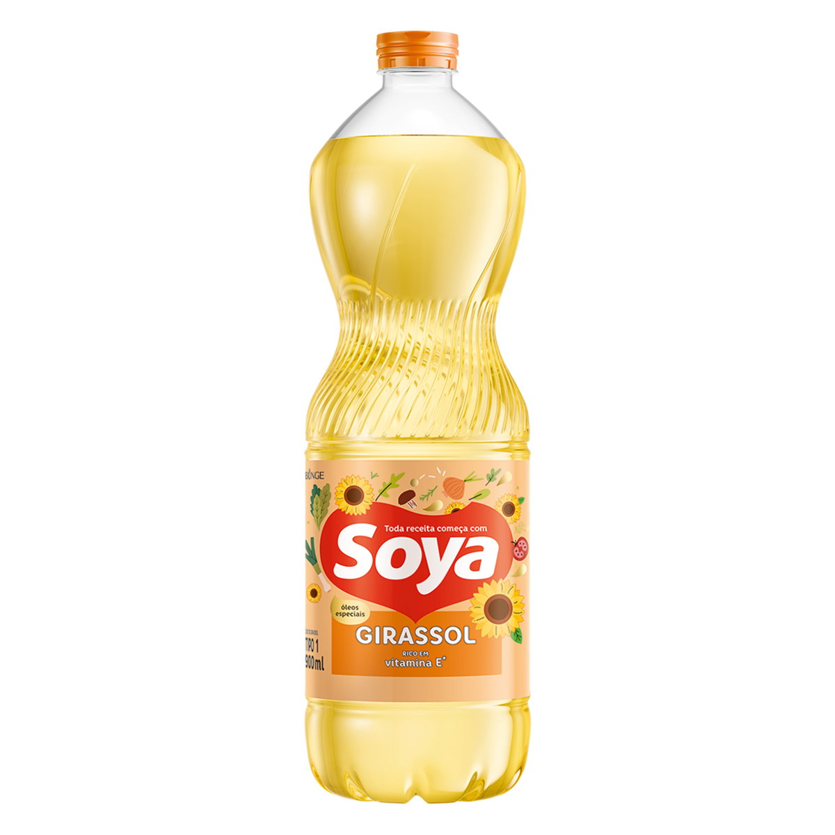 Óleo de Girassol Refinado Pet Soya – 900ml