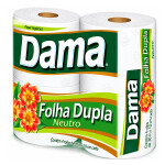 Papel Higiênico Folha Dupla Neutro Dama 30m – 4 Unidades