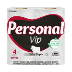 Papel Higiênico Folha Dupla Pacote Personal 30m – 4 Unidades