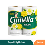 Papel Higiênico Folha Simples Neutro Camélia - 30m 4un