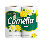 Papel Higiênico Folha Simples Neutro Camélia - 30m 4un