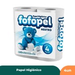 Papel Higiênico Folha Simples Neutro Pacote FOFOPEL 30m 4un