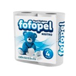 Papel Higiênico Folha Simples Neutro Pacote FOFOPEL 30m 4un