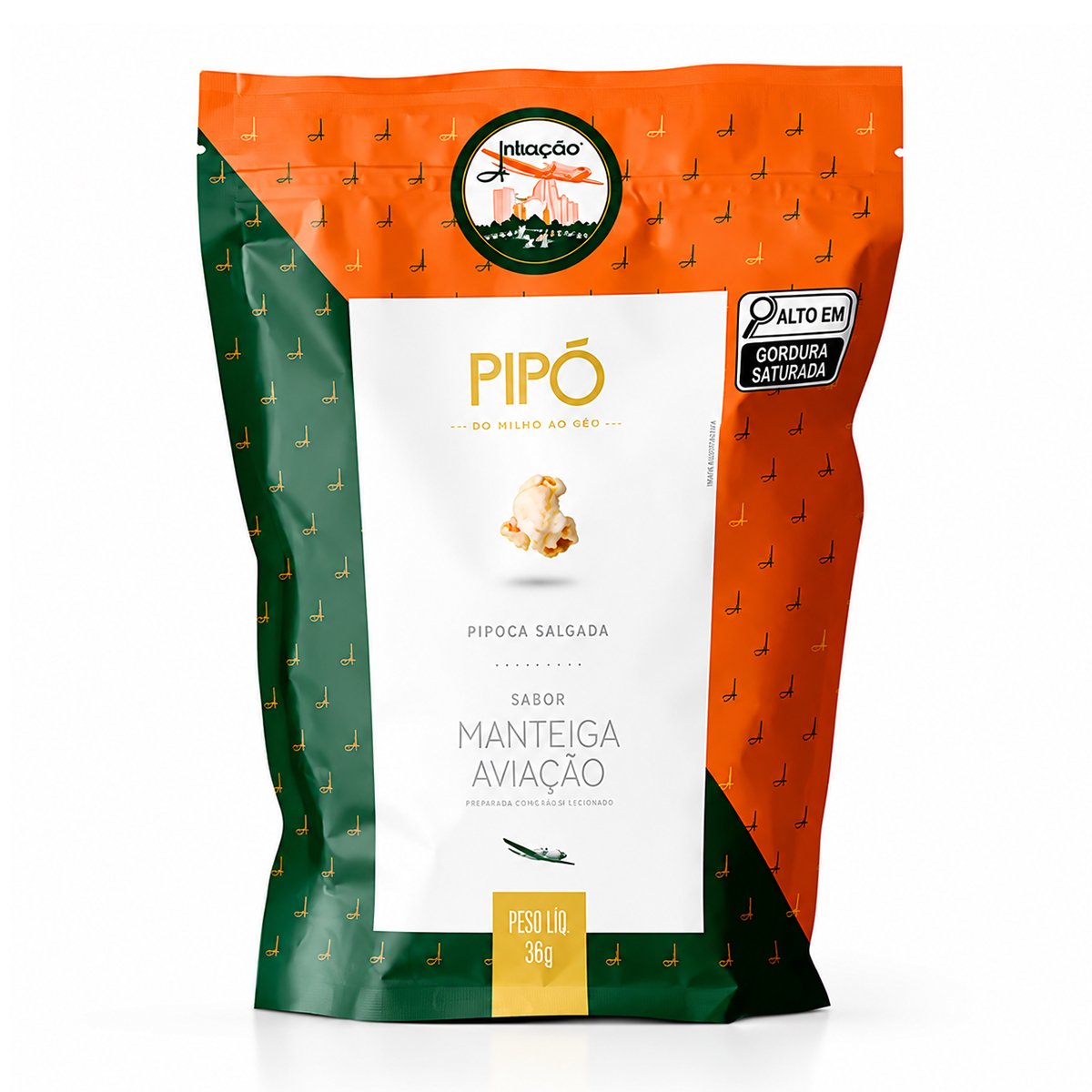 Pipoca Gourmet Manteiga Aviação Sachê Pipo Croc – 36g