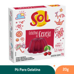Gelatina de Cereja em Pó Sachê Sol – 20g