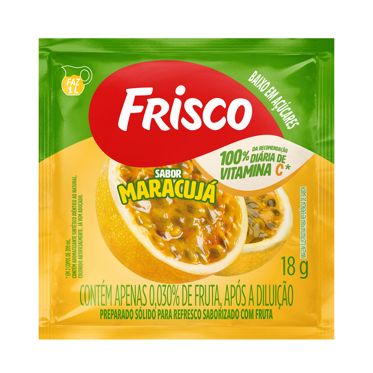 Refresco em Pó Maracujá Frisco – 18 g