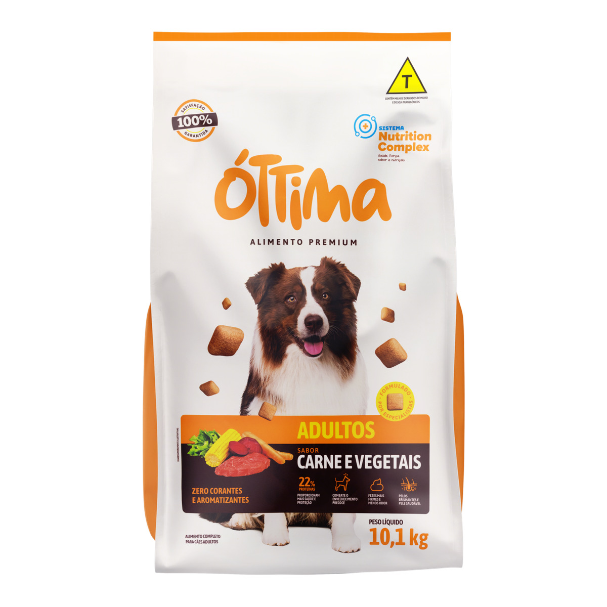 Ração Cães Adultos Carne e Vegetais Saco Ottima – 10,1kg