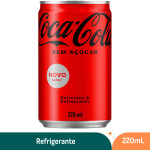 Refrigerante Coca-Cola Zero Lata Coca-Cola – 220ml