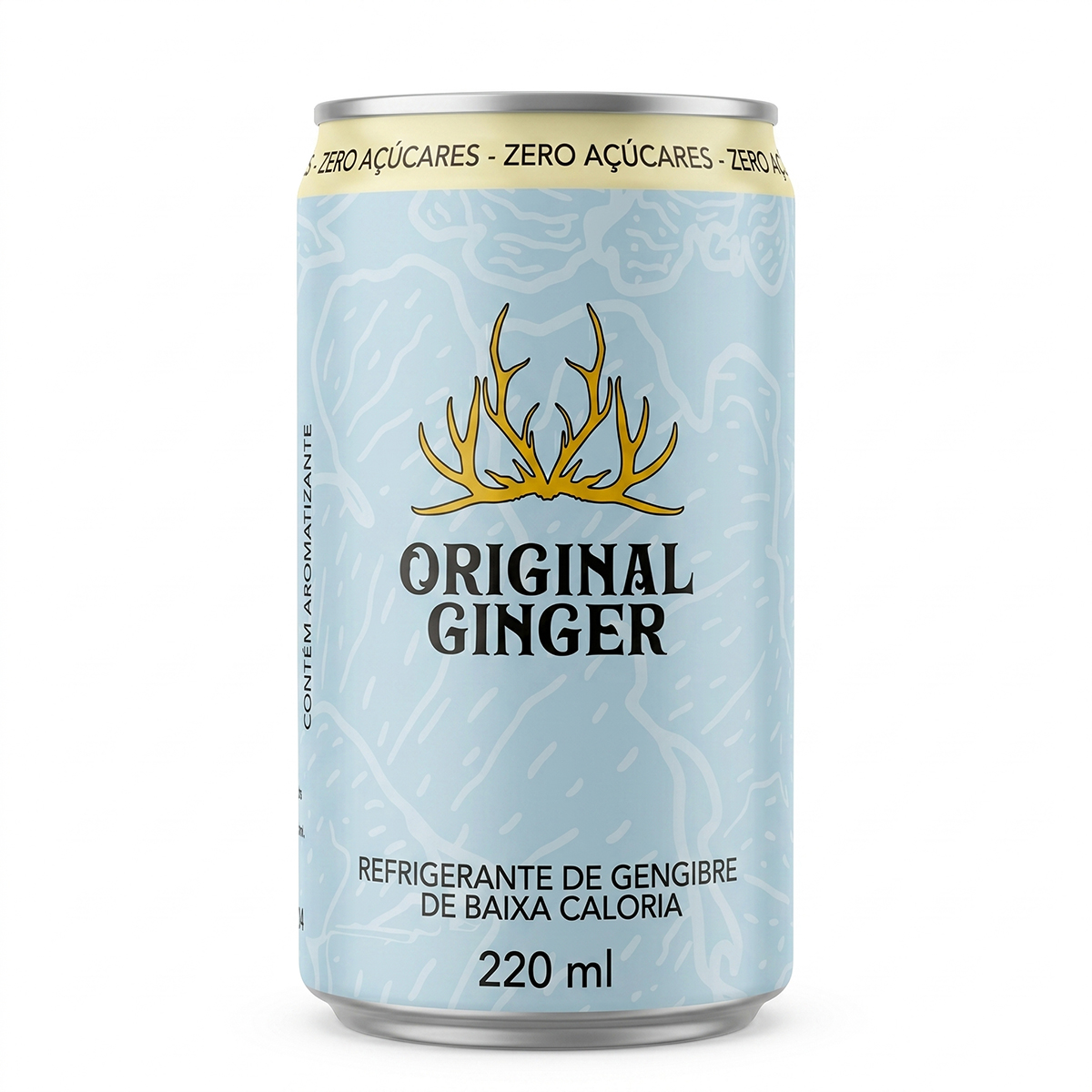 Refrigerante de Gengibre Zero Açúcar Original Ginger - 220ml