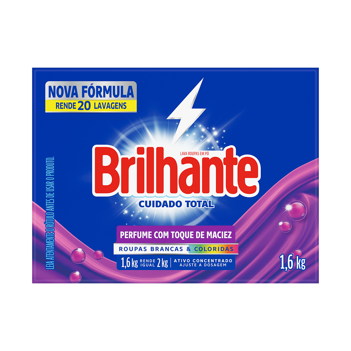 Sabão em Pó Brilhante Cuidado Essencial - 1,6kg