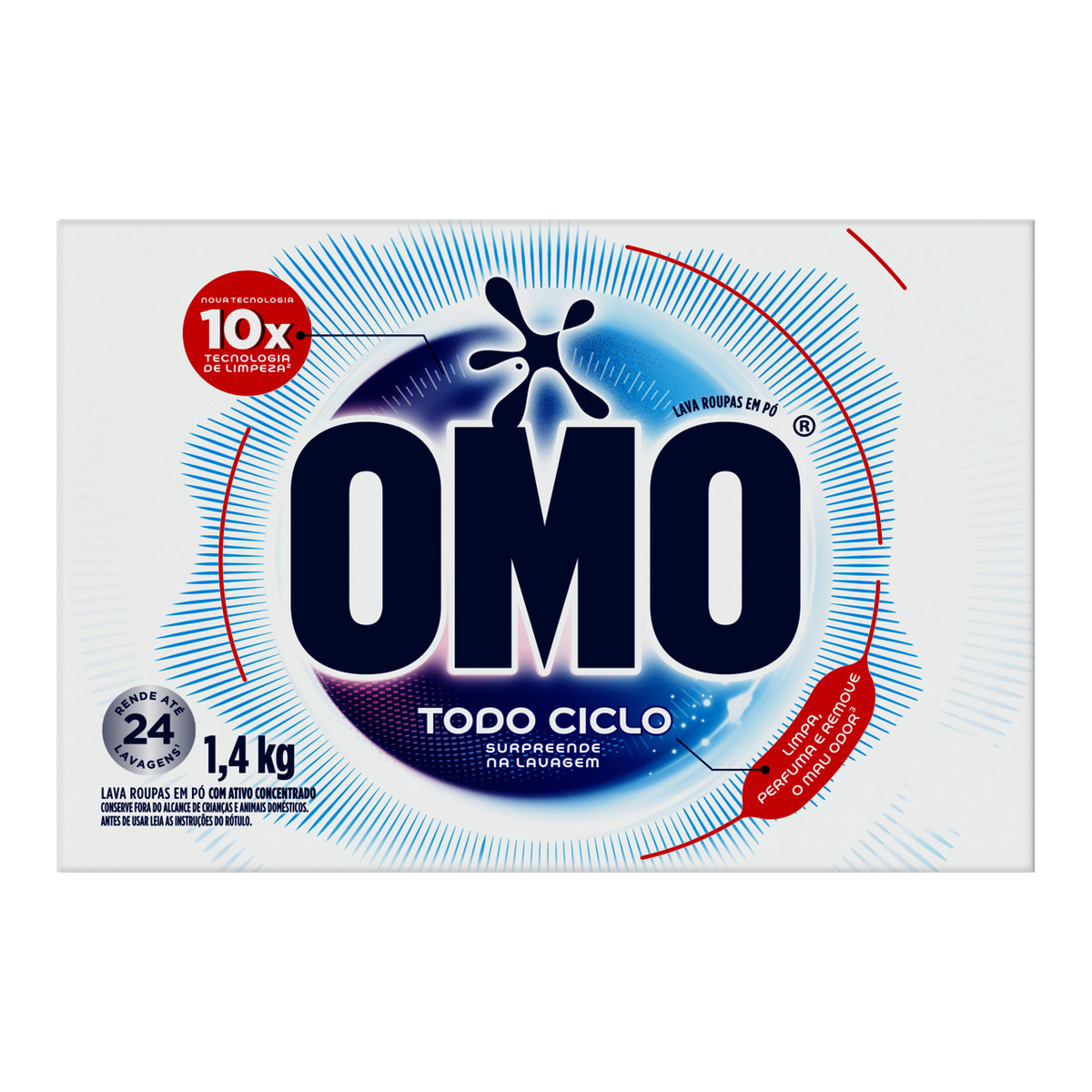 Sabão em Pó Lavagem Perfeita Caixa Omo – 1,4kg