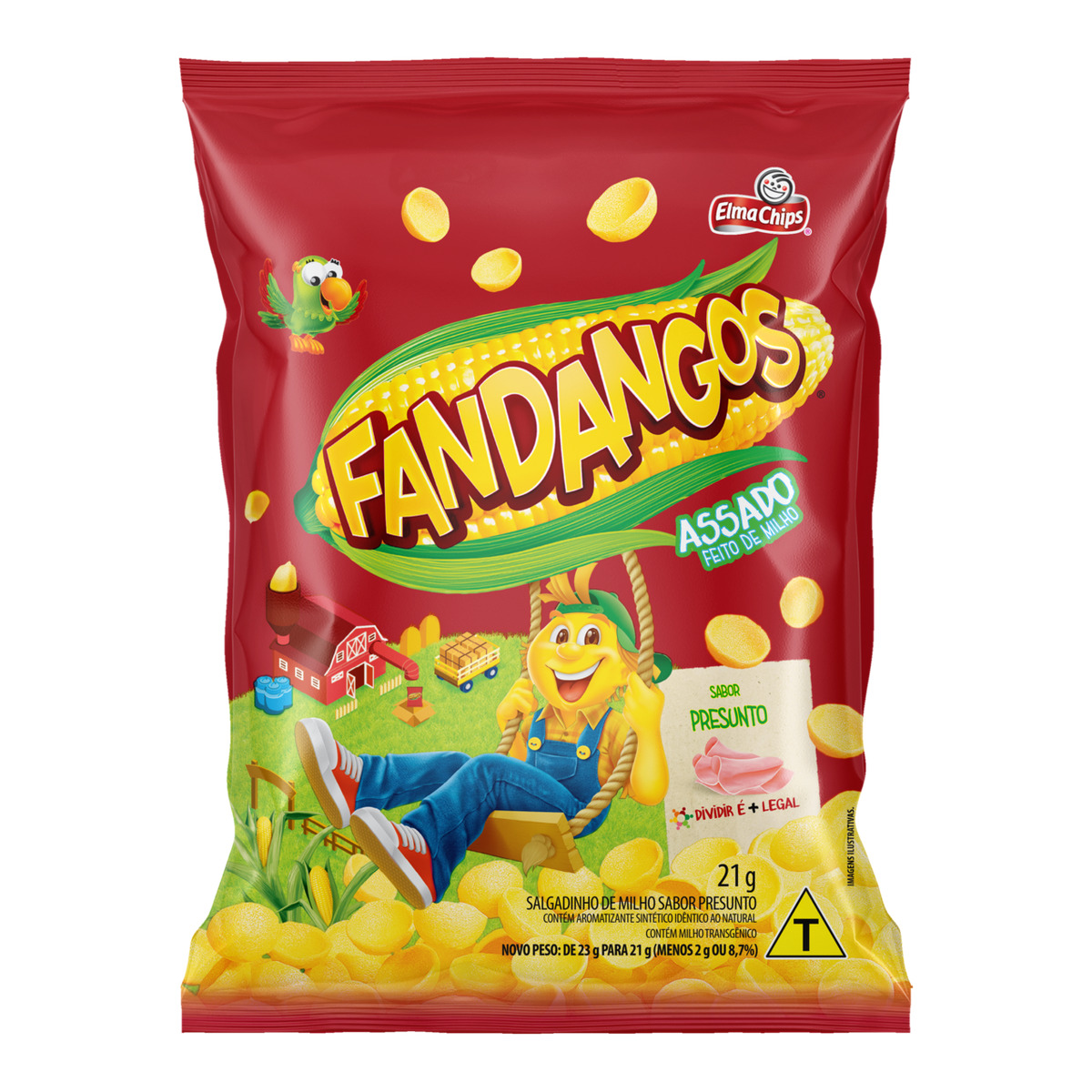 Salgadinho de Milho Fandangos Presunto Elma Chips - 21g