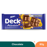 Tablete Chocolate ao Leite com Amendoim Roma Deck Barra 80g