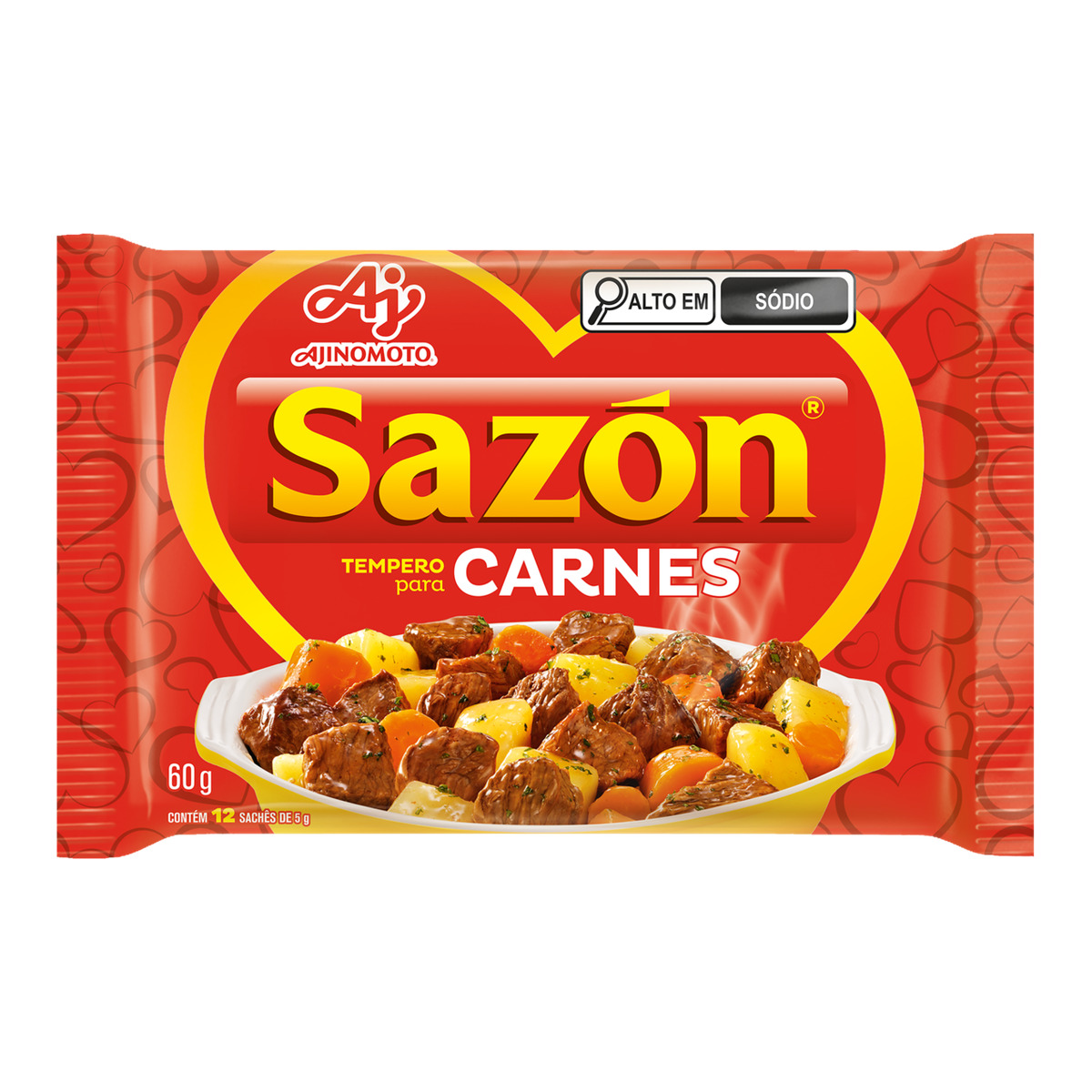 Tempero Sazón Vermelho Carne Pacote Sazón – 60g