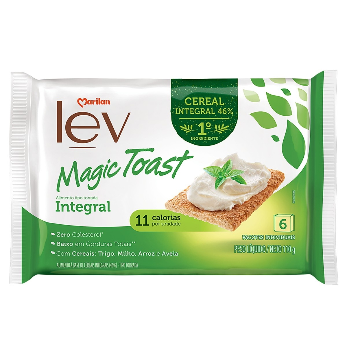 Torrada Integral Lev Magic Toast - 110g