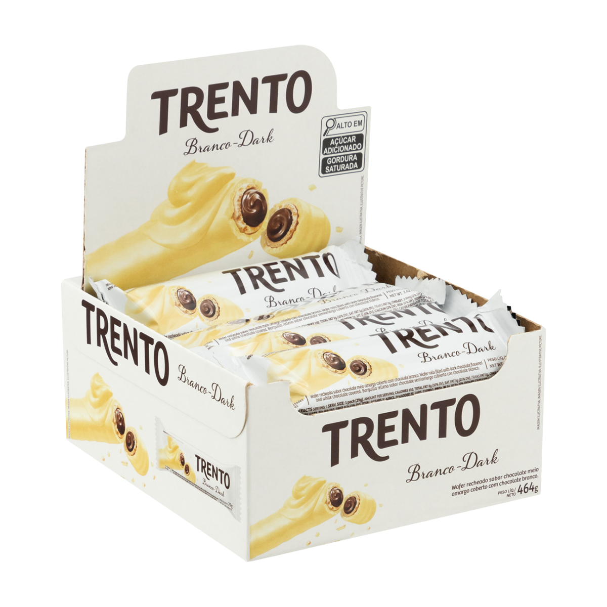 Wafer Chocolate Branco Display Trento – 16 un de 29g
