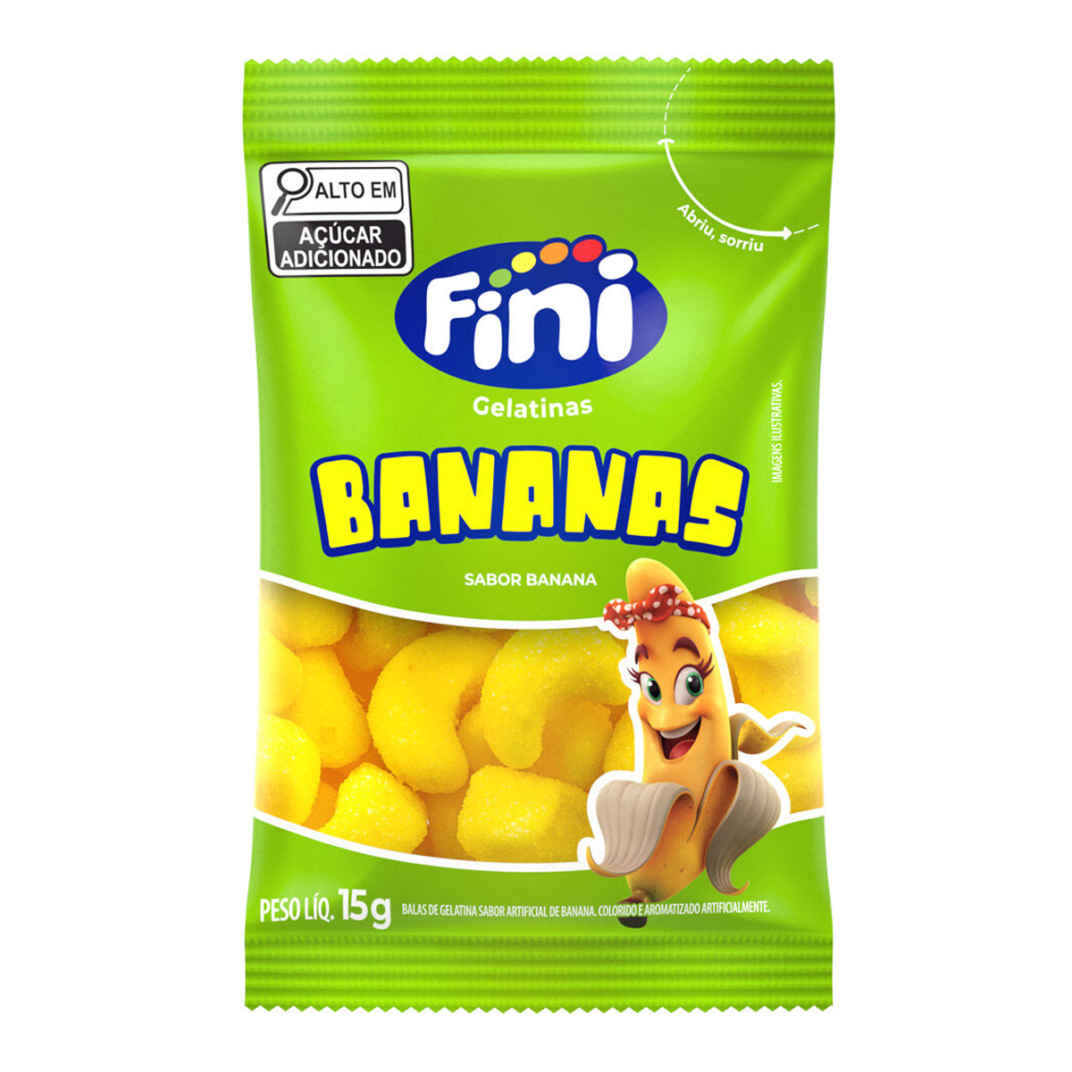 Bala Fini Sabor Banana 15g